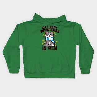 Funny Cute Christmas Song Inspired Cute Kawaii Cat Gift For Cat Lovers Kids Hoodie